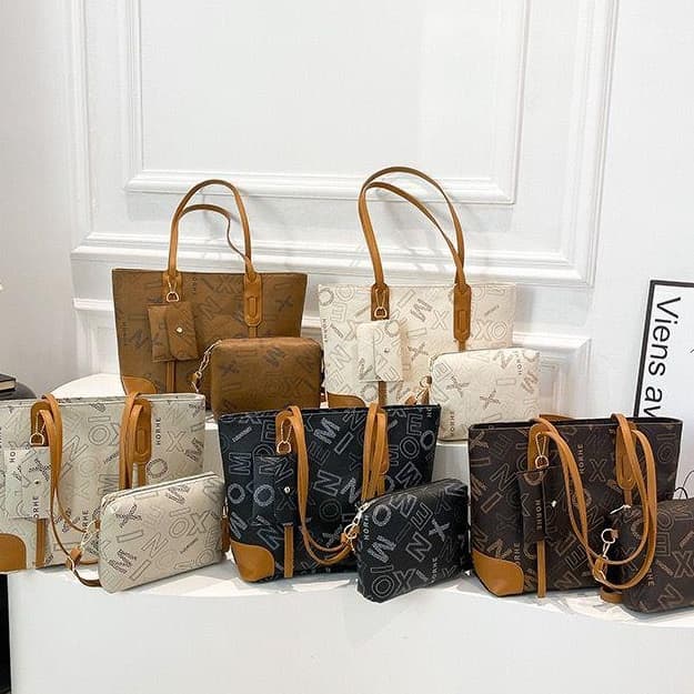 Monogram Handbag Collection / Designer-Inspired Tote & Crossbody Set